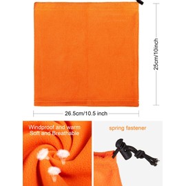 SATINIOR 6 Pack Winter Fleece Neck Warmer Face Gaiter Skiing Windproof Ski Neck Gaiter for Unisex(Orange, Rose Red, Blue)