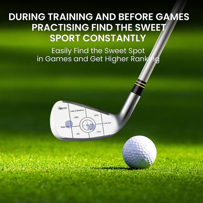 Veltec Premium Golf Impact Tape Labels, Self-Teaching Sweet Spot and