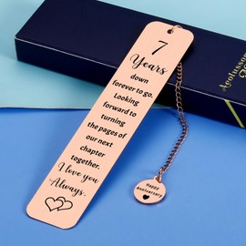 Copper Anniversary Bookmark Gifts for Her Him 7 Year Copper Anniversary