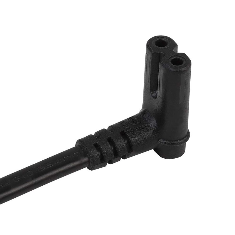 Plugrand 12FT TV Power Cord Right Angle US 2 Prong
