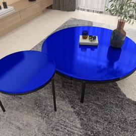 Decotalk Mirror Sticker Blue Mirror Sticker for Crafts 12"x400" Adhesive Mirror Sheet for Crafts Blue Mirror Sheets Reflective Mirror Wallpaper Peel and Stick Flexible Mirror Sticker Non-Glass