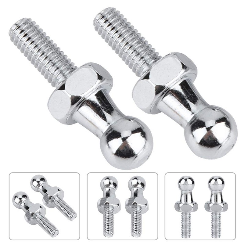 Ball Stud, Fydun 2 Pieces Ball Bolts Galvanised Steel 10