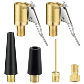 YAYNO Multifunktionales Valve Adapter Set 8mm Autoventil Hebelstecker Air Chuck Messing Reifen Ventil Luftpumpe Clip, Kompatibel mit Bosch EasyPump, passend für Autoreifen, Fahrräder und Bälle