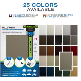 Pelle Patch - Leather Patches for Car Seats - 25 Colors Available - Original 8x11 - Camel