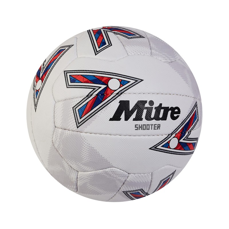 Mitre Shooter Unisex Adult Football White/Red/Blue/Blue, 5