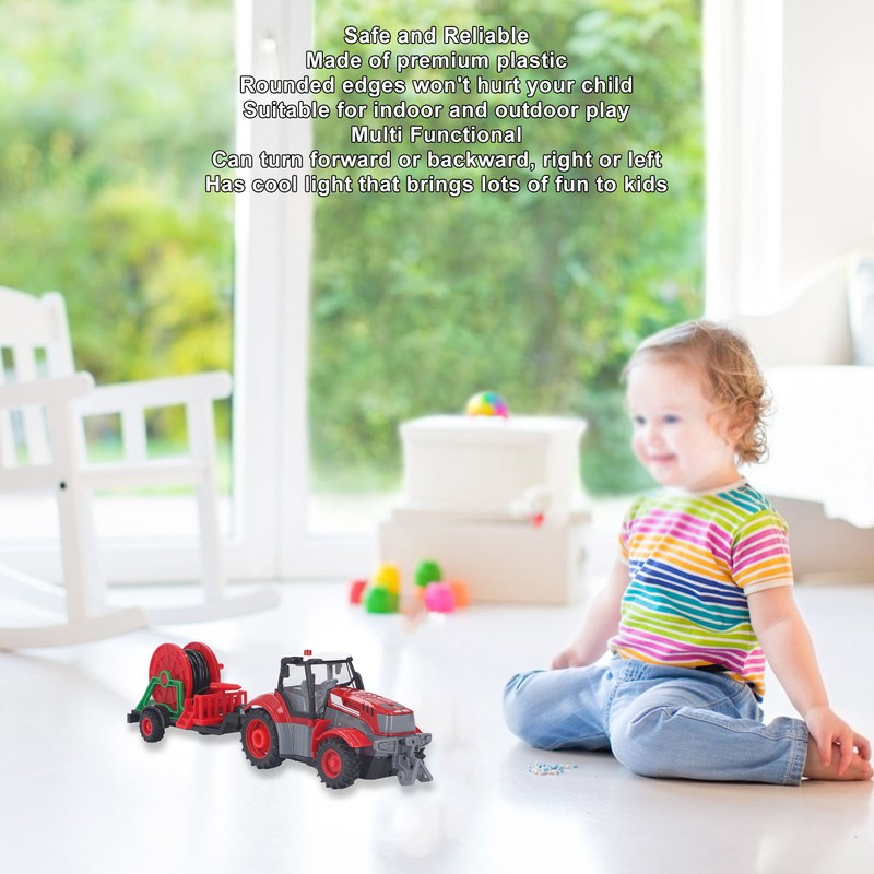 RC Farm Tractor Toy Educational Rechargeable Remote Control Farm Truck