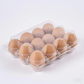 60 Plastic Boxes 60Pack Plastic EggCarton 3x4Bulk egg Cartons 12 Reusable Transparent Egg Storage, Can Hold Up to 12 Eggs, Suitable For Storing Egg in Farmers' Markets, Supermarkets, Kitchens