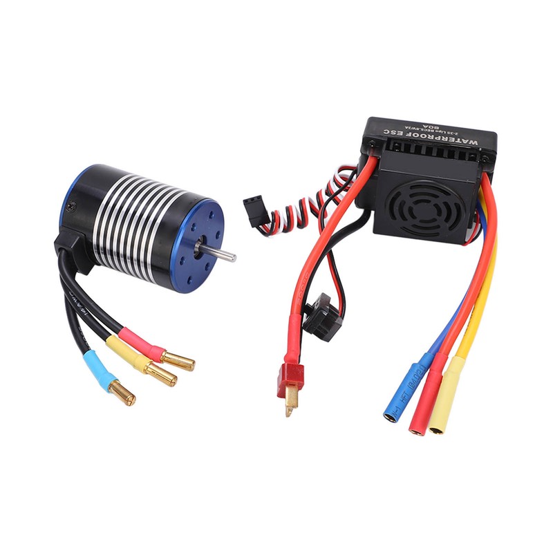 3650 4300KV No Sense Brushless Motor with 60A Waterproof ESC