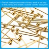 PATIKIL 200Pcs Gold Plated Ball Head Pins 24 Gauge 50mm
