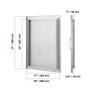 Single Outdoor Kitchen Stainless Steel Flush Mount Door 20W X