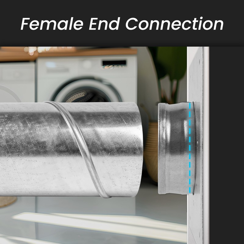 4" Inch Round Spiral Air Duct, 45" Inch Long Duct,