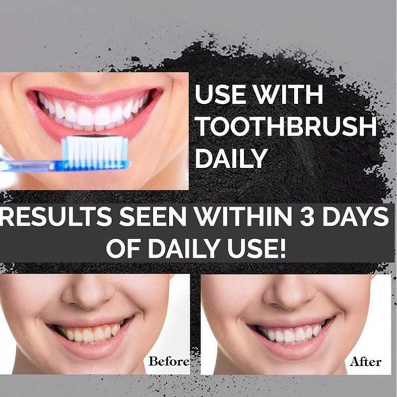 QEDBOJE Activated Charcoal Powder for Teeth Whitening, Natural Tooth Brightening