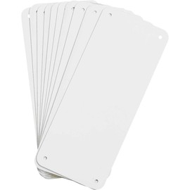 Brady Sign Blanks - White - 4.25" Height, 10.25" Width, Aluminum - Pack of 10 (106461)