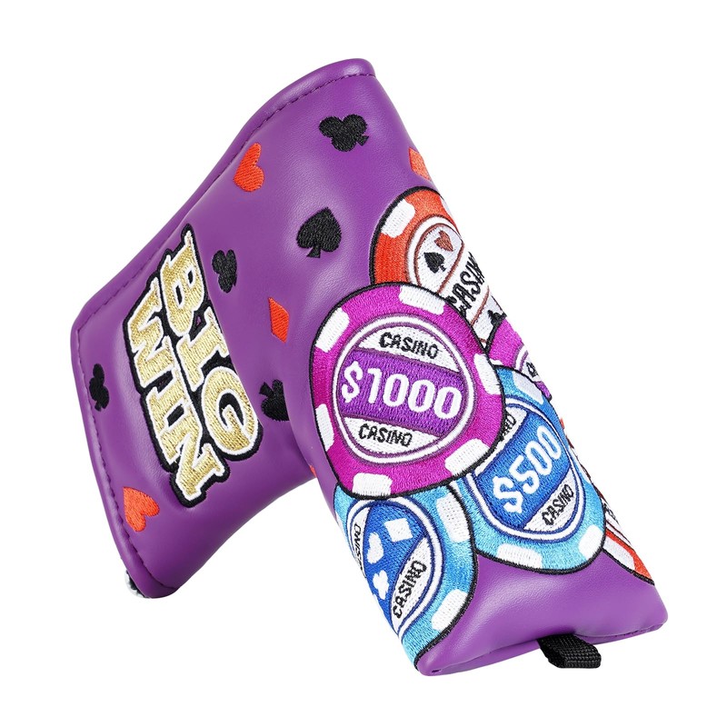 BIG TEETH Golf Head Covers Blade Putter Cover Magnetic Big