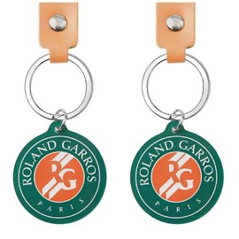WILMIN Tennis Fans Keychain, 2 Pack, Grand Slam Style, Sport Keychain for Tennis Lovers, Tennis Gift,Tennis Souvenir (RolandGarros, 2)
