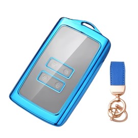 NEUHOO NEUHOO Auto Zubeh?r fr Dacia Duster 3 2024-2025 Schlsselhlle und Schlsselanh?nger, Dacia Schlsselgeh?use Silikon Schlsselkarte Hlle (Blau)