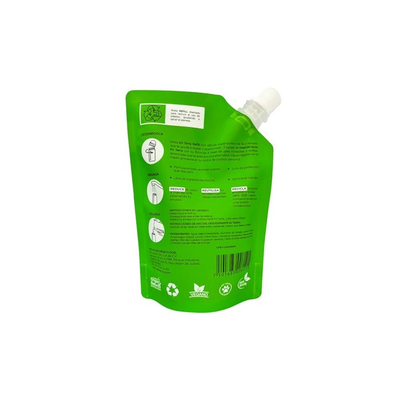 Desodorante Rellenable Fresh Verbena Roll on 60ml + Bolsa Refill