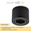 Sweet Led 4 x Surface-Mounted Ceiling Spotlights, 50 mm, Aluminium