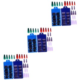 Beavorty 6 Boxes Wearing Nail Clippers Color Tips Long Press on Nails Salon Manicure Nail Diy Fake Nails Clear Faux Nails Coffin False Nails Natural Fake Nails Woman Abs Full Paste Jelly