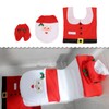 3Pcs Santa Toilet Seat Cover Rug Water And Tank Cover