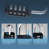 DALAETUS 3 Pcs Combination Padlock, 4 Digit Locker Padlocks, Weatherproof