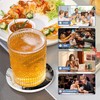Black Gold Marble 6Pack Ceramic Drink Coasters,Quick-Absorb Stone Coasters with