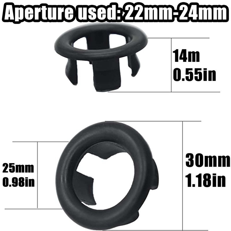 4 Pack Bathroom Basin Sink Round Hole Trim Overflow Cover