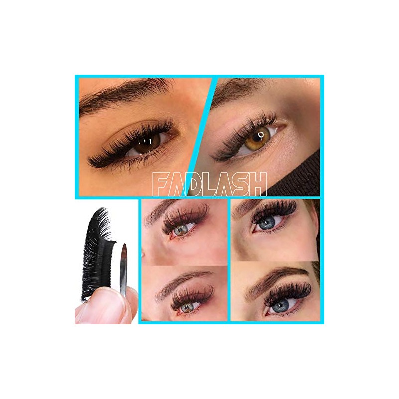 FADLASH Volume Lash Extensions, DD Curl 16mm Easy Fan Volume
