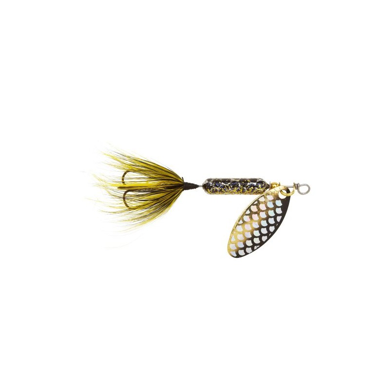 Yakima Bait Wordens Original Rooster Tail Spinner Lure, Strobe Black,
