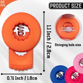 60 Pcs Glove Locks No Knots Required Needle Stoppers Baseball Glove Accessories for Baseball Softball Gloves Mitt Accessories (Multicolor)