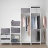 PWVMWM Fabric Grey Storage Boxes with Handles, Small Grey Storage