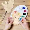 30Pcs 3.5" Wooden Easter Ornaments to Paint Spring Decoration Happy