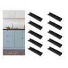 10 Pcs Finger Edge Pull Black Modern Aluminum Alloy 1mm