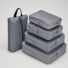 6-Piece Travel Compression Packing Cube Set with Mesh Panels and