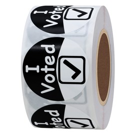 Hybsk I Voted Today with Red, White, and Blue Circle Stickers 1.5 Inch Round 500 Labels Per Roll (Voted)