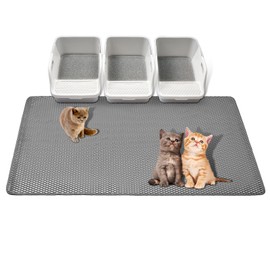 XXL 47''X 36'' Supper Large Cat Litter Box Mat,2 Layer Litter Mat for indoor cats,Rug for Pet kitty,Litter Trapping Mats,Waterproof Urine Proof,Non-Slip