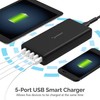 Sabrent 114W - Cargador Inteligente de 5 Puertos USB A