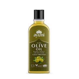 Ayumi Pure Olive Oil, Cold Pressed Olive Oil, For Healthier Looking Hair & Less Wrinkled Skin. With Vitamin A, D, E & K, and Squalane, 1 x 150ml