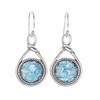 NOVICA Handmade .925 Sterling Silver Roman Glass Dangle Earrings Knot