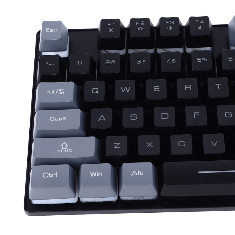 Gaming Keyboard USB 87 Keys RGB Backlit Floating Keycaps Contrast