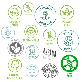 Varina Natural Carnival Variety Bar Soap - Gentle Cleansing for Sensitive Skin, Sweet and Vanilla - 5 Pack