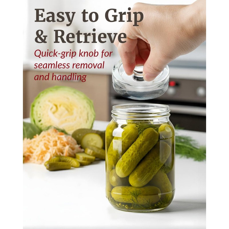 Elementi Mason Jar Fermentation Kit - Set of 4 Easy
