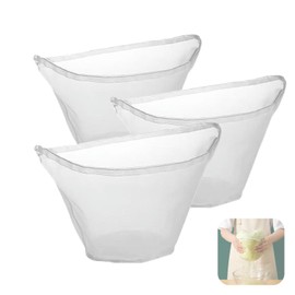 Reusable Cheese Cloths for Straining, Nut Bag Strainer for Juicing, Mesh Cheesecloth Bags For Nuts, Salad, Soybean Milk, Juice, Dumplings, Pack of 3, Small
