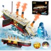 Titanic Building Set with LED Light, 2 in 1 Titanic