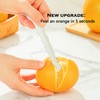 iziusy 2 Pcs Stainless Steel Orange Peeler Citrus Peeler Fruit