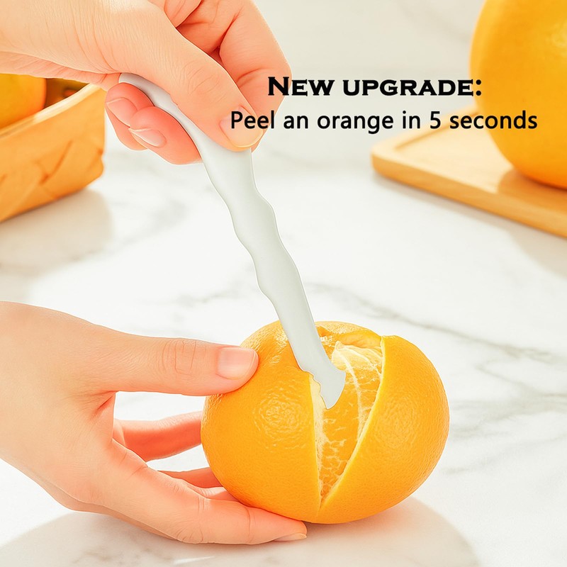 iziusy 2 Pcs Stainless Steel Orange Peeler Citrus Peeler Fruit