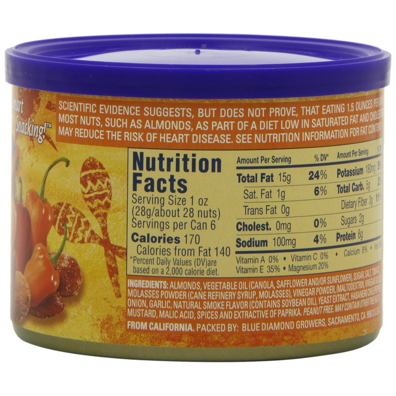Blue Diamond Almonds BOLD Habanero BBQ, 6-Ounce (Pack of 6)
