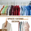 LALAGO Space Saving Clothes Hangers, Pack of 12 Multiple Wooden