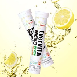 물에 타먹는 비타민 마시는 발포비타민C 1000 발포정 피로회복 추천 레몬맛 18정 Dissolvable Vitamin C 1000 Effervescent Tablets for Fatigue Recovery, Lemon Flavor, 18 Tablets