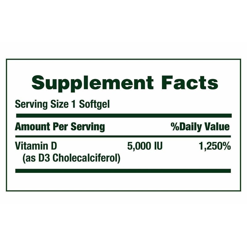 Nature’s Bounty Nature's Bounty D3 125 mcg 5000IU, 400 Softgels